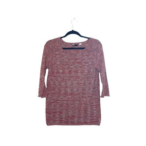 BDG Urban Outfitters Red Multicolor Marled Knit Pullover Sweater Medium Women’s